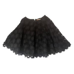 RED VALENTINO Women's Floral Lace Mini Skirt - 100% Silk - Black - Size 40/S